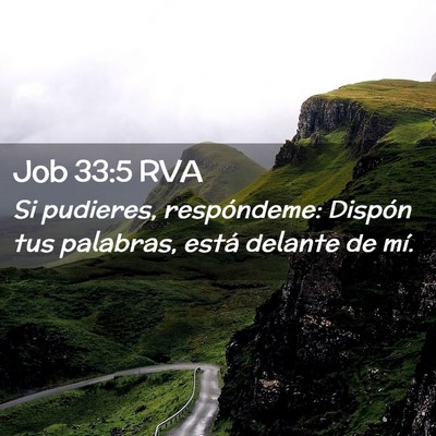 Picture 02 - Job 33:5 RVA - Si pudieres, respóndeme: Dispón tus palabras, - Bible Verse Picture