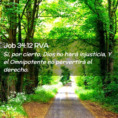Picture 02 - Job 34:12 RVA - Sí, por cierto, Dios no hará injusticia, Y el - Bible Verse Picture