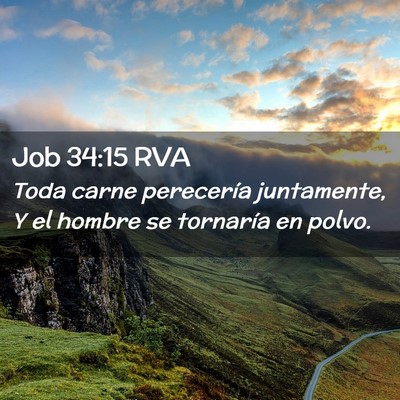 Picture 02 - Job 34:15 RVA - Toda carne perecería juntamente, Y el hombre se - Bible Verse Picture