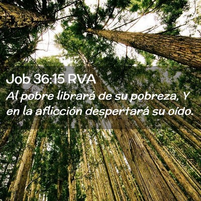 Picture 02 - Job 36:15 RVA - Al pobre librará de su pobreza, Y en la - Bible Verse Picture