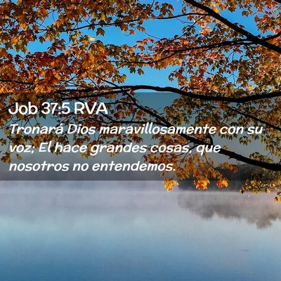 Picture 02 - Job 37:5 RVA - Tronará Dios maravillosamente con su voz; El - Bible Verse Picture