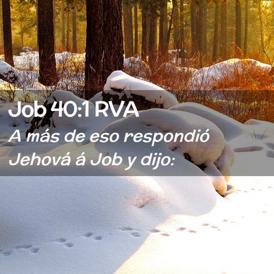 Picture 02 - Job 40:1 RVA - A más de eso respondió Jehová á Job y - Bible Verse Picture