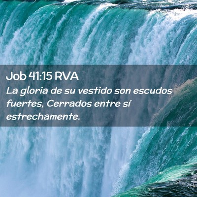 Picture 02 - Job 41:15 RVA - La gloria de su vestido son escudos fuertes, - Bible Verse Picture
