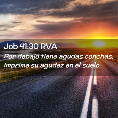 Picture 02 - Job 41:30 RVA - Por debajo tiene agudas conchas; Imprime su - Bible Verse Picture