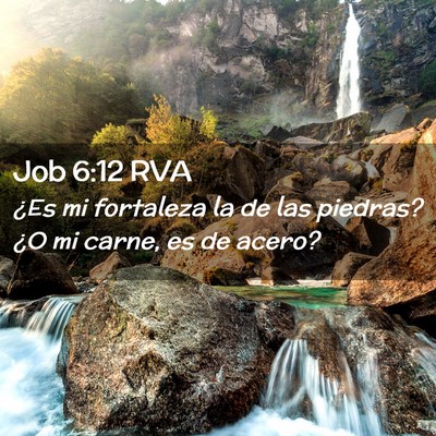 Picture 02 - Job 6:12 RVA - ¿Es mi fortaleza la de las piedras? ¿O mi - Bible Verse Picture