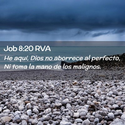 Picture 02 - Job 8:20 RVA - He aquí, Dios no aborrece al perfecto, Ni toma - Bible Verse Picture