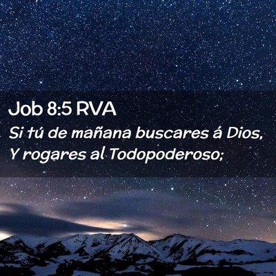 Picture 02 - Job 8:5 RVA - Si tú de mañana buscares á Dios, Y rogares al - Bible Verse Picture