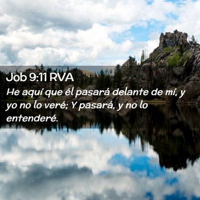 Picture 02 - Job 9:11 RVA - He aquí que él pasará delante de mí, y yo no - Bible Verse Picture