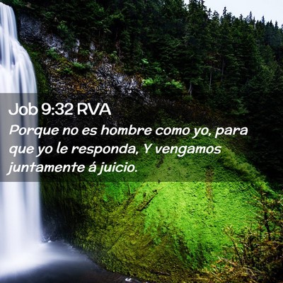 Picture 02 - Job 9:32 RVA - Porque no es hombre como yo, para que yo le - Bible Verse Picture