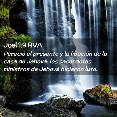 Picture 02 - Joel 1:9 RVA - Pereció el presente y la libación de la casa de - Bible Verse Picture