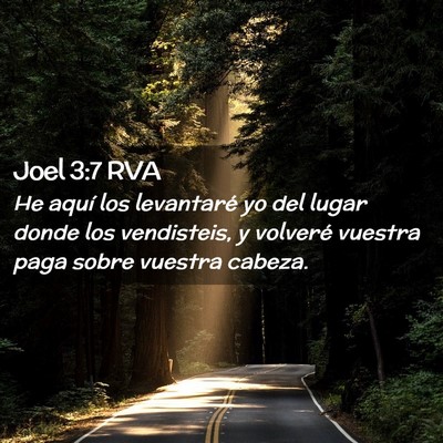 Picture 02 - Joel 3:7 RVA - He aquí los levantaré yo del lugar donde los - Bible Verse Picture