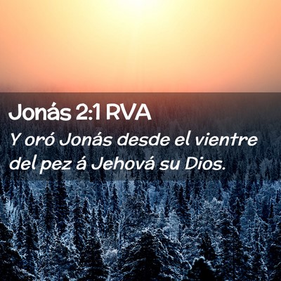 Picture 02 - Jonás 2:1 RVA - Y oró Jonás desde el vientre del pez á Jehová - Bible Verse Picture
