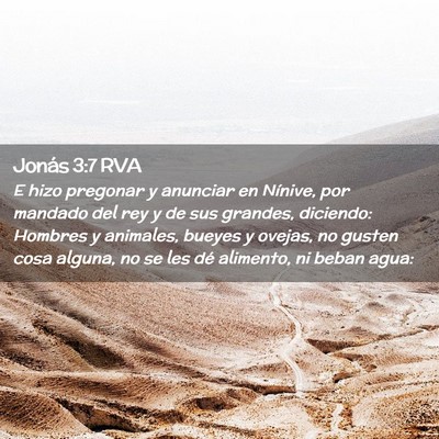 Picture 02 - Jonás 3:7 RVA - E hizo pregonar y anunciar en Nínive, por - Bible Verse Picture