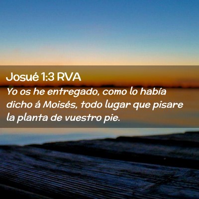 Picture 02 - Josué 1:3 RVA - Yo os he entregado, como lo había dicho á - Bible Verse Picture