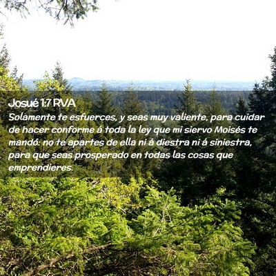 Picture 02 - Josué 1:7 RVA - Solamente te esfuerces, y seas muy valiente, para - Bible Verse Picture