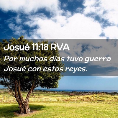 Picture 02 - Josué 11:18 RVA - Por muchos días tuvo guerra Josué con estos - Bible Verse Picture