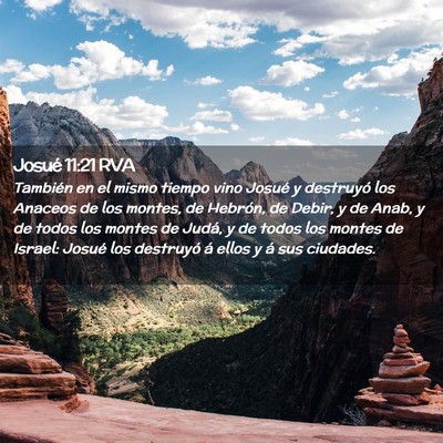 Picture 02 - Josué 11:21 RVA - También en el mismo tiempo vino Josué y - Bible Verse Picture