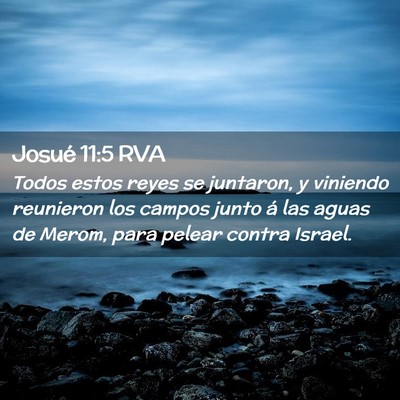 Picture 02 - Josué 11:5 RVA - Todos estos reyes se juntaron, y viniendo - Bible Verse Picture