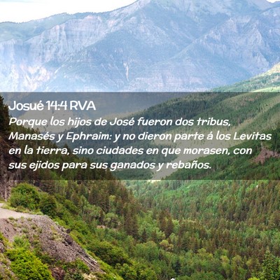 Picture 02 - Josué 14:4 RVA - Porque los hijos de José fueron dos tribus, - Bible Verse Picture