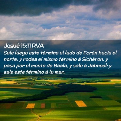 Picture 02 - Josué 15:11 RVA - Sale luego este término al lado de Ecrón hacia - Bible Verse Picture
