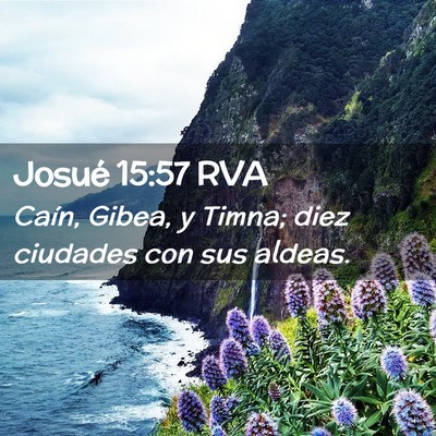 Picture 02 - Josué 15:57 RVA - Caín, Gibea, y Timna; diez ciudades con sus - Bible Verse Picture
