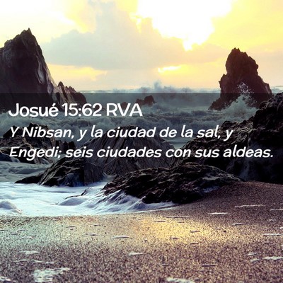 Picture 02 - Josué 15:62 RVA - Y Nibsan, y la ciudad de la sal, y Engedi; seis - Bible Verse Picture