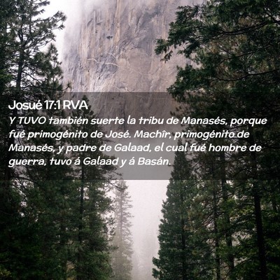 Picture 02 - Josué 17:1 RVA - Y TUVO también suerte la tribu de Manasés, - Bible Verse Picture