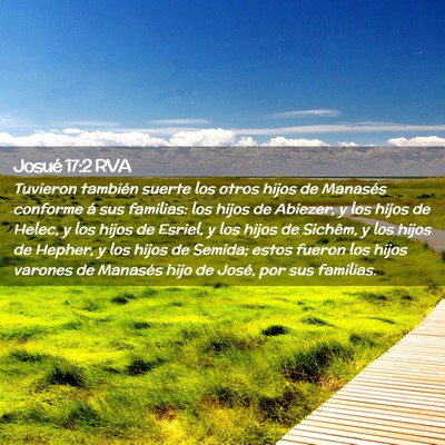 Picture 02 - Josué 17:2 RVA - Tuvieron también suerte los otros hijos de - Bible Verse Picture