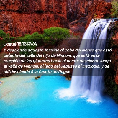 Picture 02 - Josué 18:16 RVA - Y desciende aqueste término al cabo del monte - Bible Verse Picture