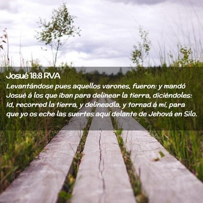 Picture 02 - Josué 18:8 RVA - Levantándose pues aquellos varones, fueron: y - Bible Verse Picture