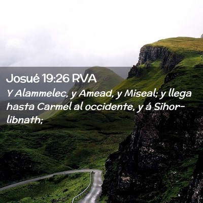 Picture 02 - Josué 19:26 RVA - Y Alammelec, y Amead, y Miseal; y llega hasta - Bible Verse Picture
