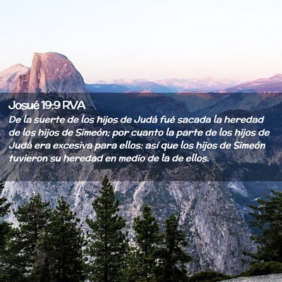 Picture 02 - Josué 19:9 RVA - De la suerte de los hijos de Judá fué sacada la - Bible Verse Picture