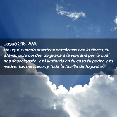 Picture 02 - Josué 2:18 RVA - He aquí, cuando nosotros entráremos en la - Bible Verse Picture
