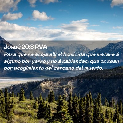 Picture 02 - Josué 20:3 RVA - Para que se acoja allí el homicida que matare á - Bible Verse Picture