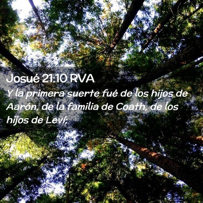Picture 02 - Josué 21:10 RVA - Y la primera suerte fué de los hijos de Aarón, - Bible Verse Picture