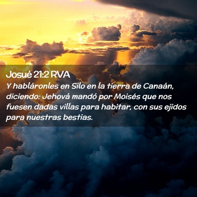 Picture 02 - Josué 21:2 RVA - Y habláronles en Silo en la tierra de Canaán, - Bible Verse Picture