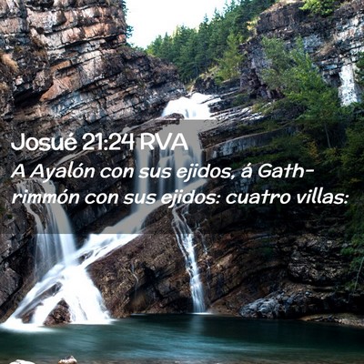 Picture 02 - Josué 21:24 RVA - A Ayalón con sus ejidos, á Gath-rimmón con sus - Bible Verse Picture