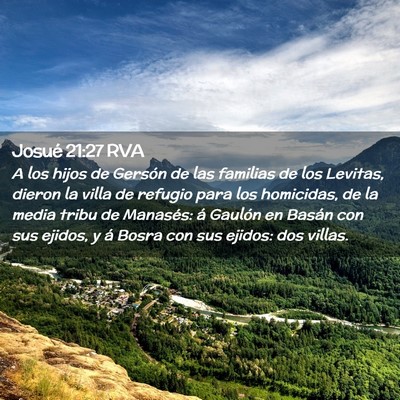 Picture 02 - Josué 21:27 RVA - A los hijos de Gersón de las familias de los - Bible Verse Picture