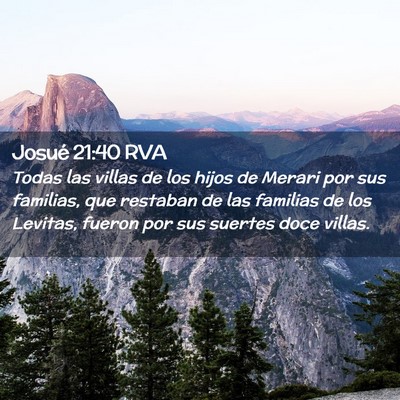 Picture 02 - Josué 21:40 RVA - Todas las villas de los hijos de Merari por sus - Bible Verse Picture