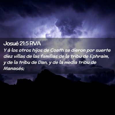 Picture 02 - Josué 21:5 RVA - Y á los otros hijos de Coath se dieron por - Bible Verse Picture