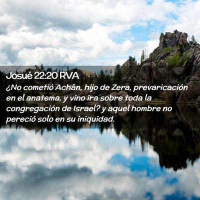 Picture 02 - Josué 22:20 RVA - ¿No cometió Achân, hijo de Zera, - Bible Verse Picture