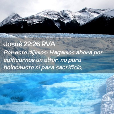 Picture 02 - Josué 22:26 RVA - Por esto dijimos: Hagamos ahora por edificarnos - Bible Verse Picture