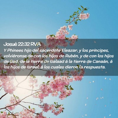 Picture 02 - Josué 22:32 RVA - Y Phinees hijo del sacerdote Eleazar, y los - Bible Verse Picture