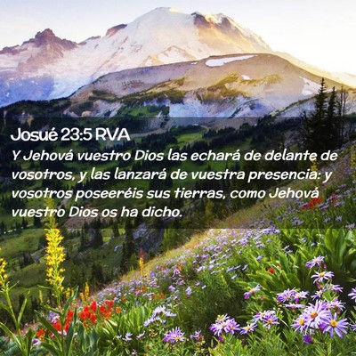 Picture 02 - Josué 23:5 RVA - Y Jehová vuestro Dios las echará de delante de - Bible Verse Picture