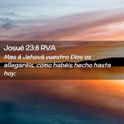 Picture 02 - Josué 23:8 RVA - Mas á Jehová vuestro Dios os allegaréis, como - Bible Verse Picture