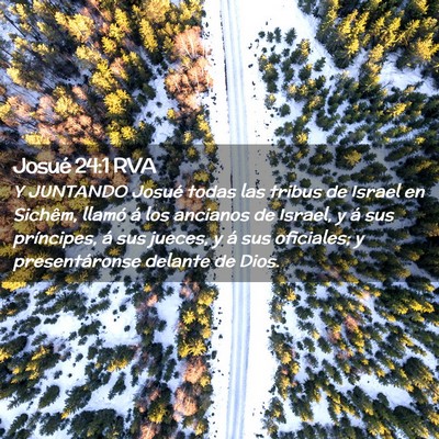 Picture 02 - Josué 24:1 RVA - Y JUNTANDO Josué todas las tribus de Israel en - Bible Verse Picture