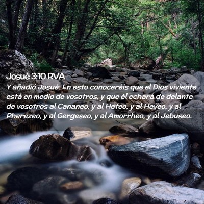 Picture 02 - Josué 3:10 RVA - Y añadió Josué: En esto conoceréis que el - Bible Verse Picture