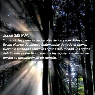 Picture 02 - Josué 3:13 RVA - Y cuando las plantas de los pies de los - Bible Verse Picture