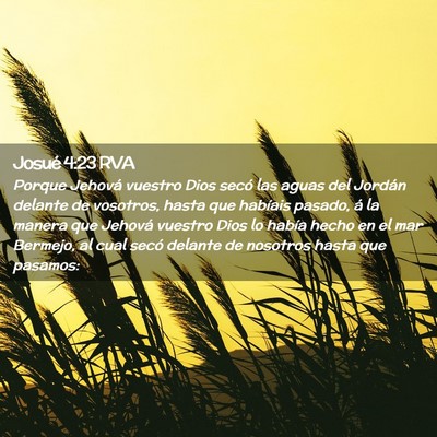 Picture 02 - Josué 4:23 RVA - Porque Jehová vuestro Dios secó las aguas del - Bible Verse Picture