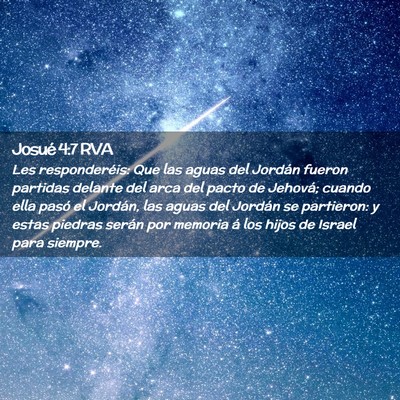 Picture 02 - Josué 4:7 RVA - Les responderéis: Que las aguas del Jordán - Bible Verse Picture